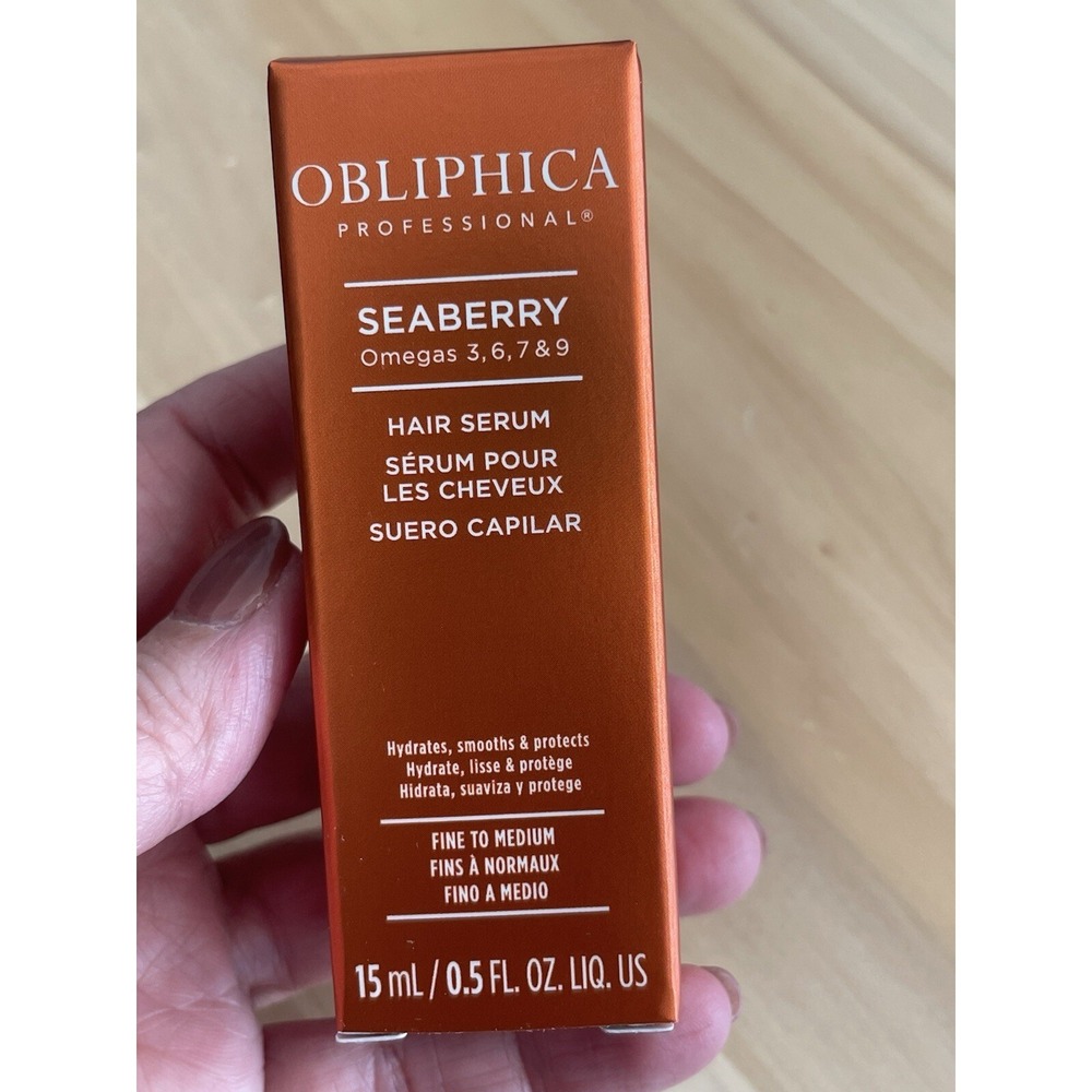 Obliphica Seaberry Hair Serum Fine To Medium Hair 0.5 oz New In Box Fast Ship